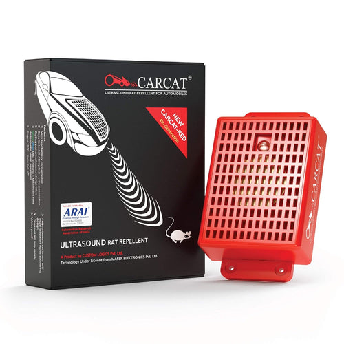 CARCAT RED - 4th Gen Ultrasound Rat Repellent System for Automobiles